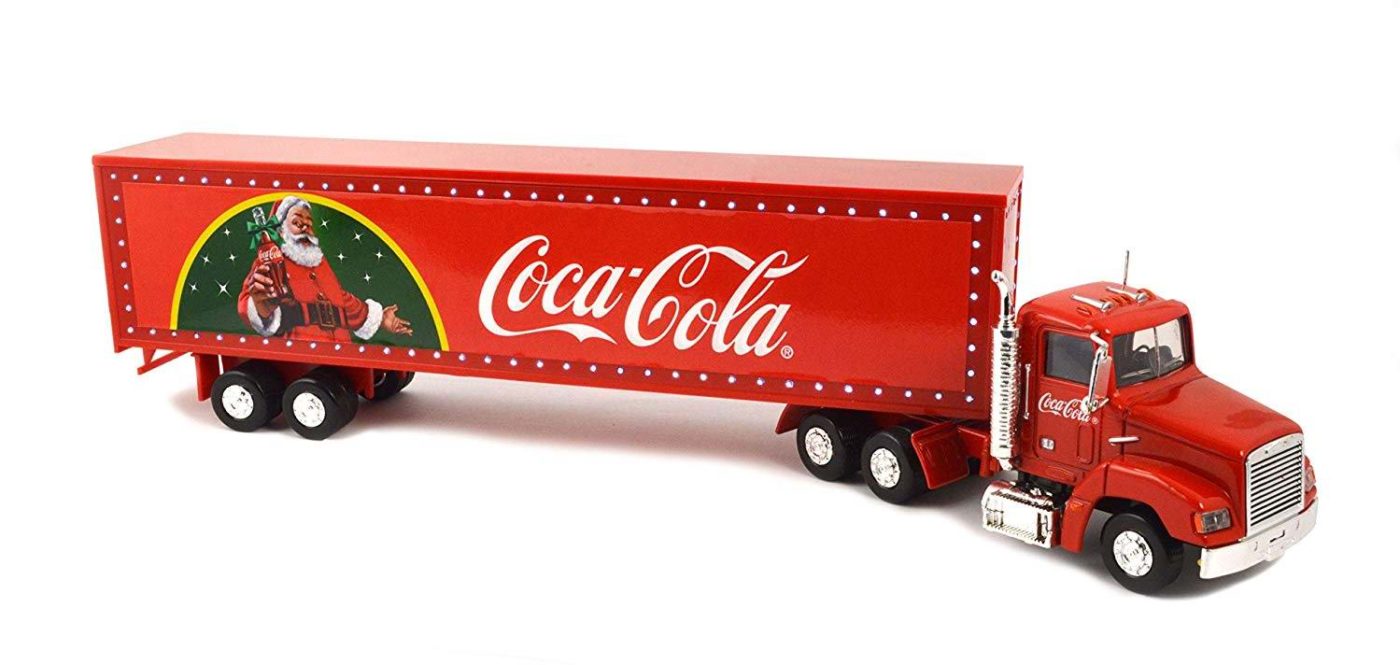 Miniature Oxford Diecast - Camion Scania T Cab + Remorque Coca-Cola Noël - Échelle 1/76 - NEUF