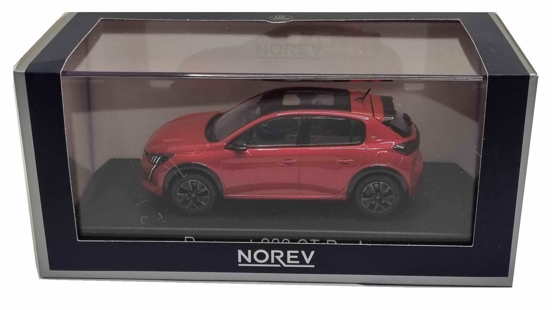 Voiture miniature métal PEUGEOT 208GT pack 2022 Rouge NOREV 1/43