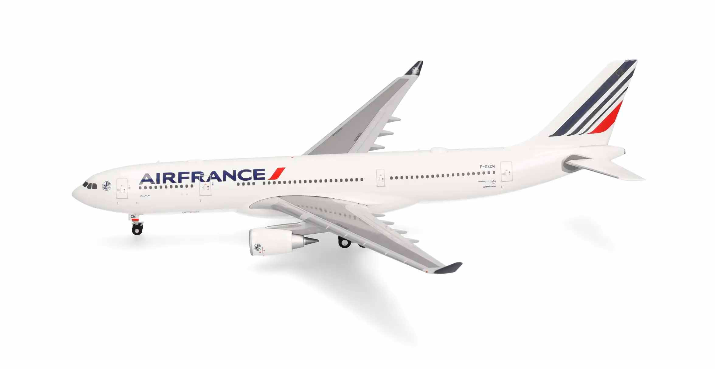 Modèle Avion AirFrance Airbus A330 20cm - Alliage Métal Moulé, Support Inclus - Décoration Bureau, Cadeau Collection