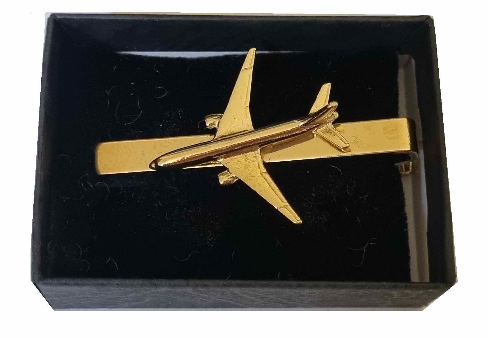 Pince à cravate Boeing 777 dorée