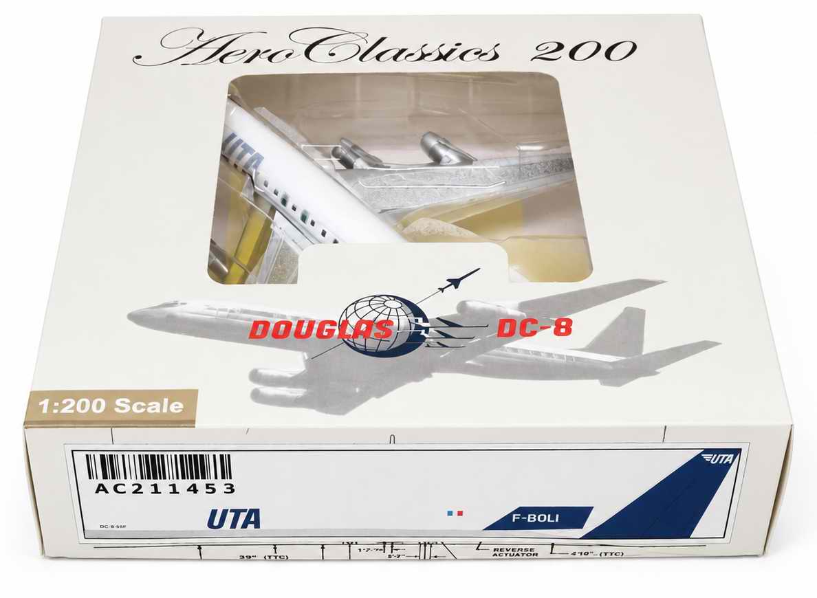 Maquette McDonnell Douglas DC8-55 UTA 1/200 F-BOLI