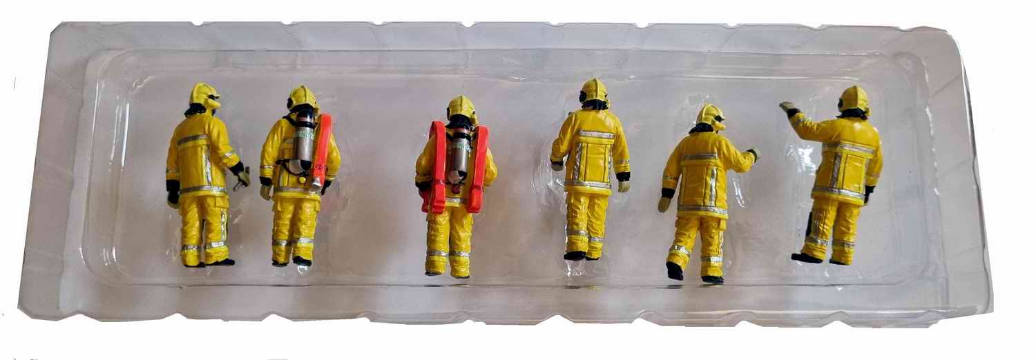 Figurines Sapeurs Pompiers Feux urbains Tenues Jaunes 1/43 ALERTE