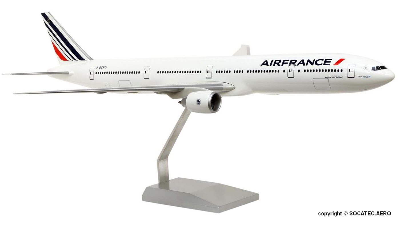 Maquette Avion Résine Air France Boeing 747 – Échelle 1/150 – Modèle Collector Avec Train D’Atterrissage Rotatif & Présentoir Luxe