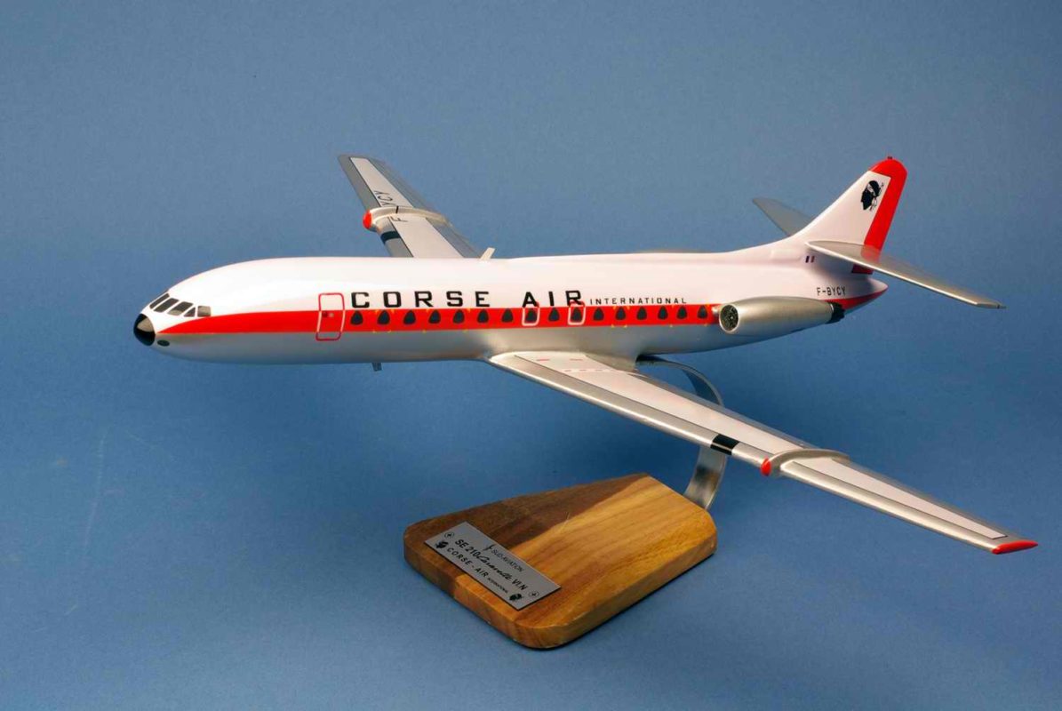 CIJ Avion Caravelle SE 210 Air France - Miniature 1:300 - Fabrication France