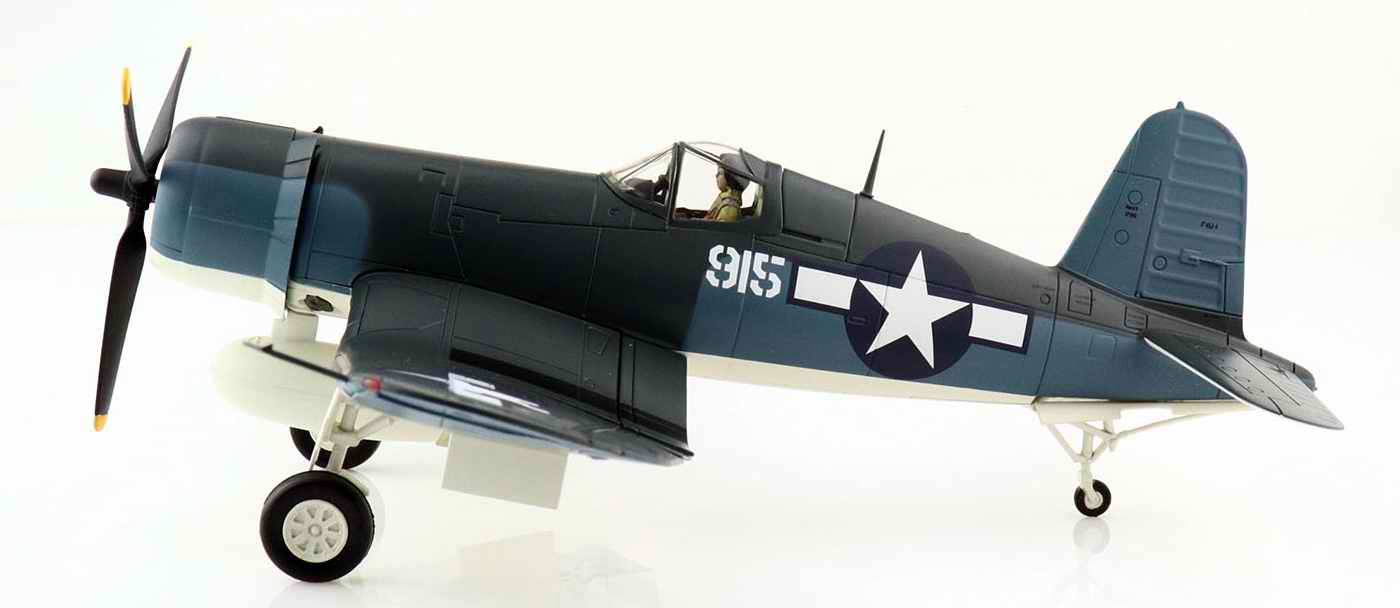 Maquette Avion de Chasse F4U-1A Corsair 915, VMF-214 BlackSheep Pilote Major Greg papi Boyington Dernière Mission