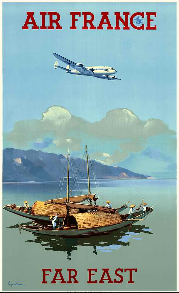 Affiche Air France Far East Extrême Orient