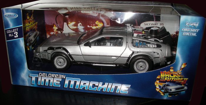 Mini Voiture À Capsule Modèle 1/64 Retour Vers Le Futur 2 Delorean