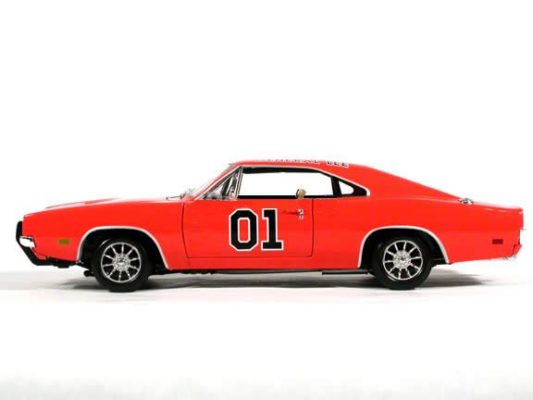 NOREV Dodge Charger 1969 Général Lee – Shérif Fais-Moi Peur – 1/43, Métal, Boîte Vitrine