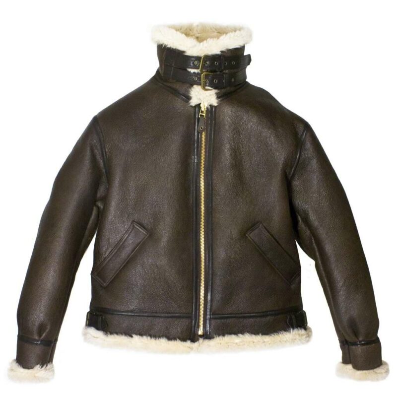 Bombardier B3 En Cuir Avirex Avec Capuche - Taille XL - Marron - Occasion Parfait état - Style Militaire