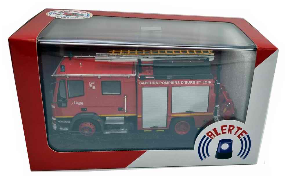 Camion IVECO Eurocargo 130E24 Sides FPTMO des Sapeurs-Pompiers du SDIS 28 1/43 ALERTE