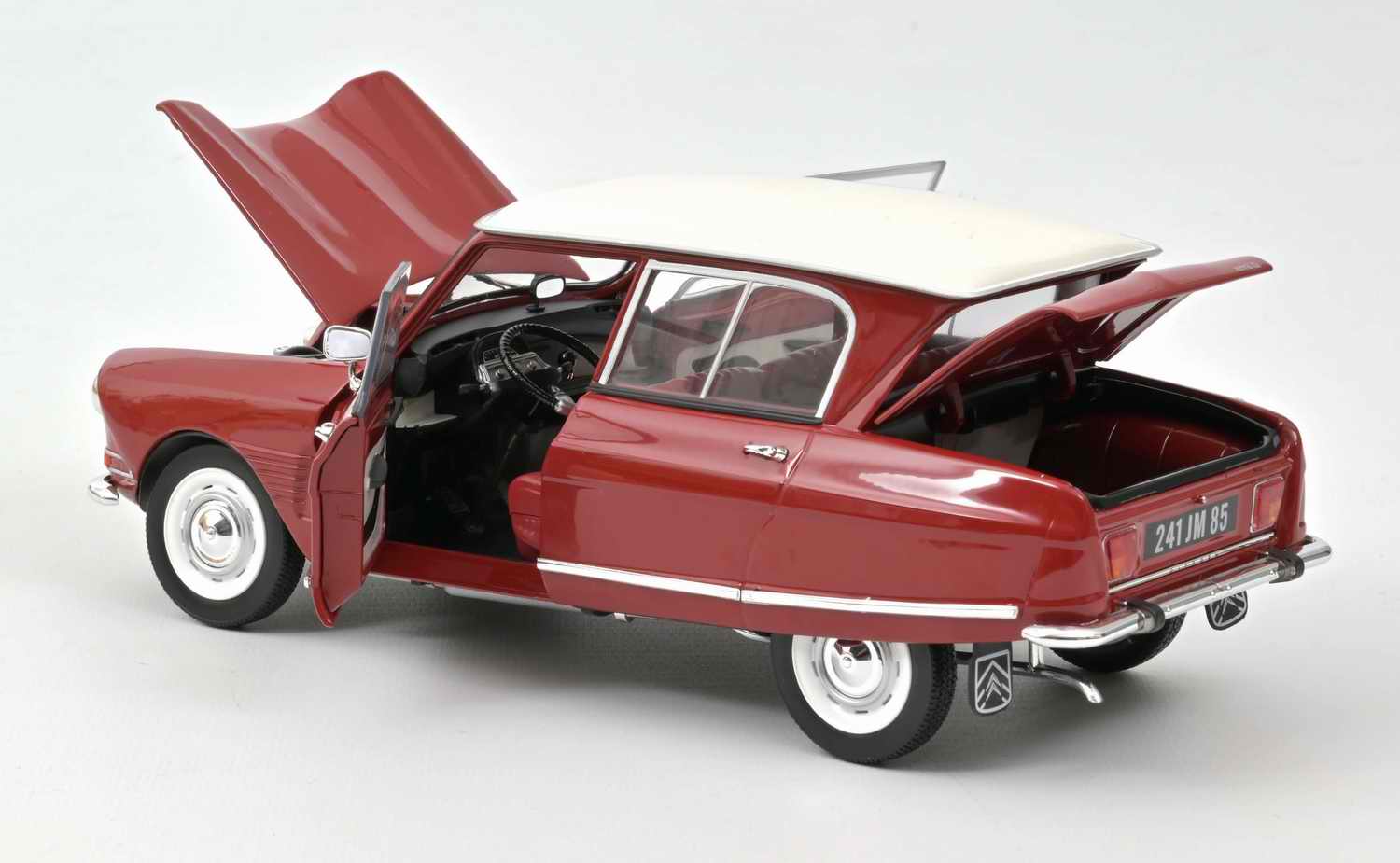 CITROËN Ami 6 Club de 1968 Rouge Corsaire NOREV Voiture de Collection 1/18