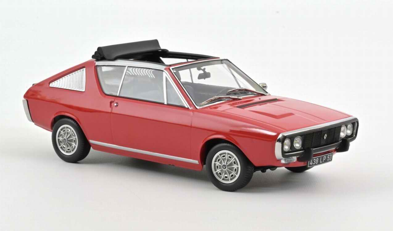 Voiture R17 miniature RENAULT 17TS GORDINI Découvrable 1975 Rouge Norev 1/18