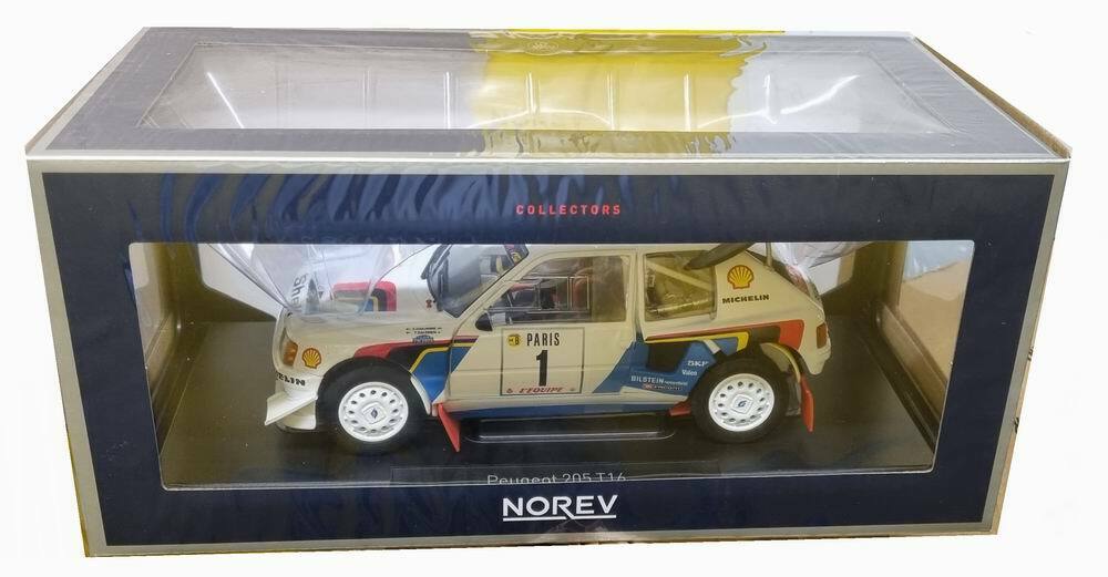 Voiture miniature PEUGEOT 205T16 Ralye NOREV 1/18