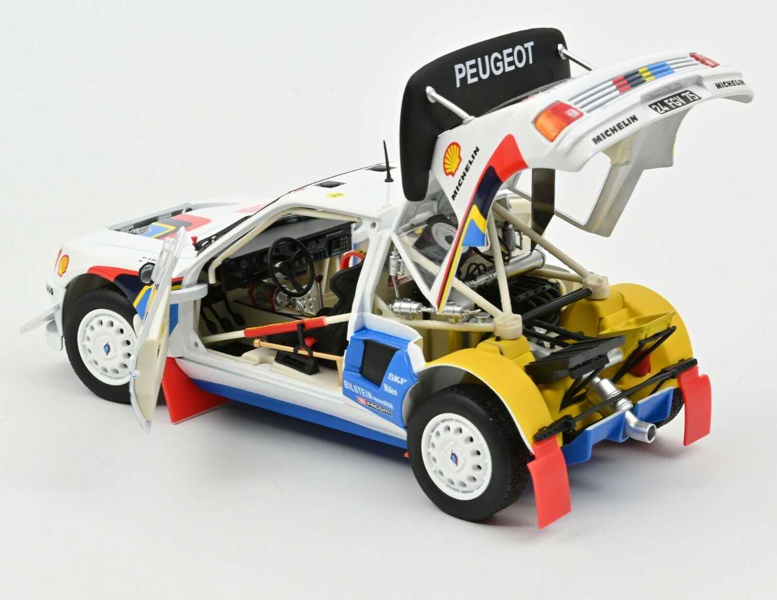 Voiture miniature PEUGEOT205 T16 Ralli NOREV 1/18