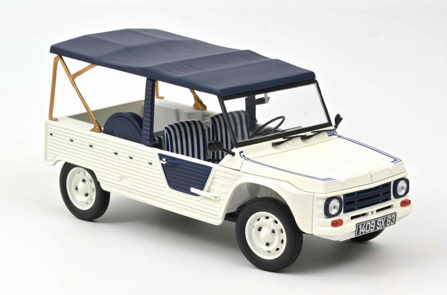 Voiture Miniature CITROEN Méhari Azur Blanc Bleu 1983 1/18 NOREV