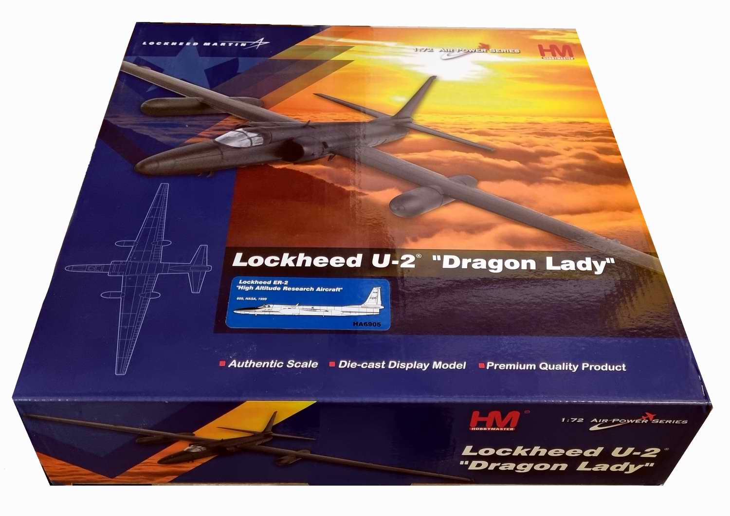 Maquette avion de reconnaissance ER-2 NASA Dragon Lady High Altitude Research Aircraft 1/72