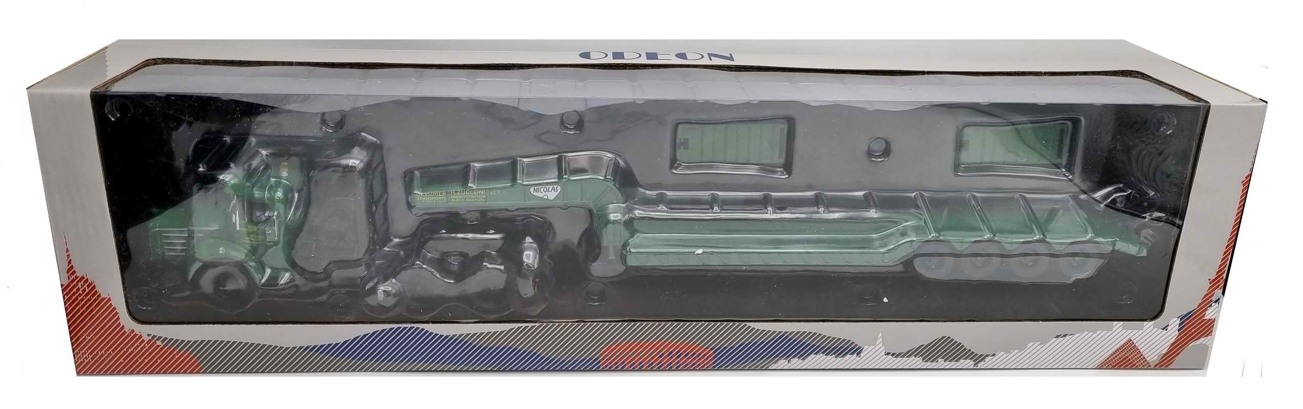 Miniature BERLIET TBO Semi Remorque Porte Engin Convoi Exceptionnel Métal Transports Manutention DESSIRIER et ZUCCOHONI 1/43