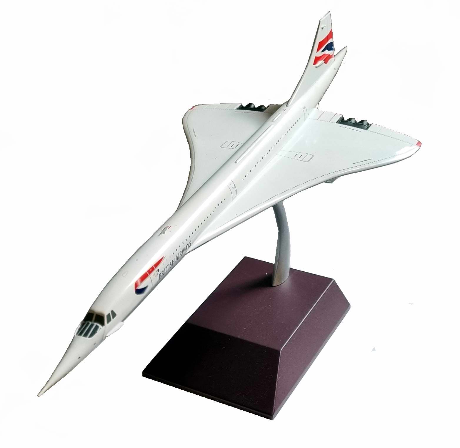 Maquette Avion Concorde British Airways Herpa | Échelle 1/200 | Modèle Snap-fit à Assembler | Avec Support | Pièce De Collection