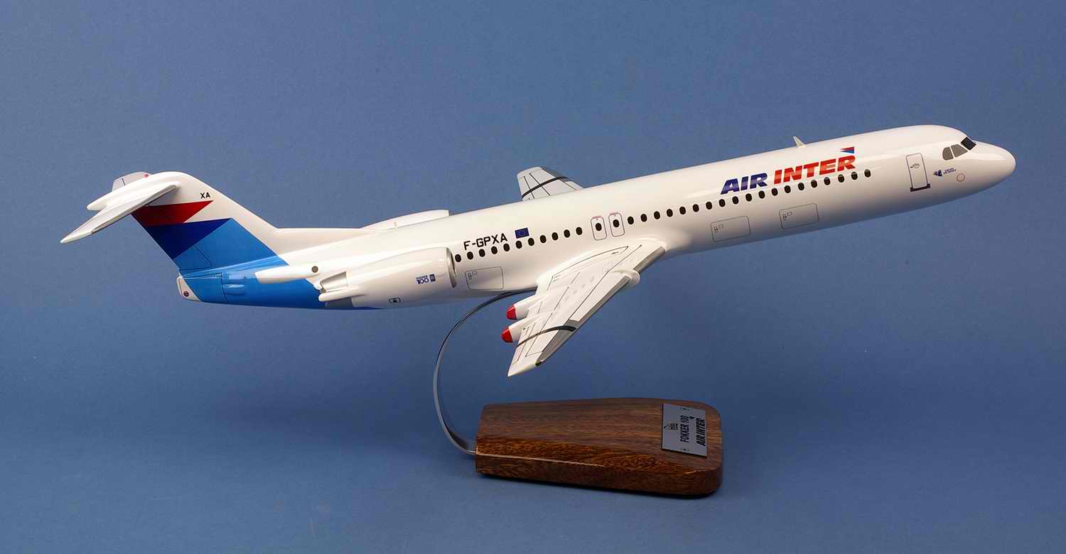 Maquette avion Fokker100 AIR INTER 1/72