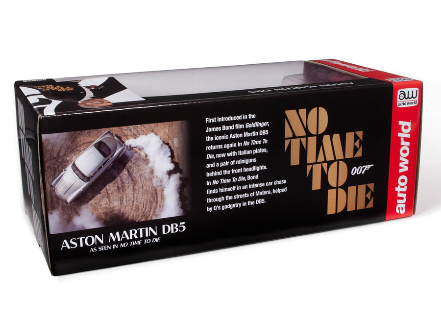 Voiture JAMES BOND 007 Mourir Peut Attendre Aston Martin DB5 de 1964 1/18 Métal No Time To Die 