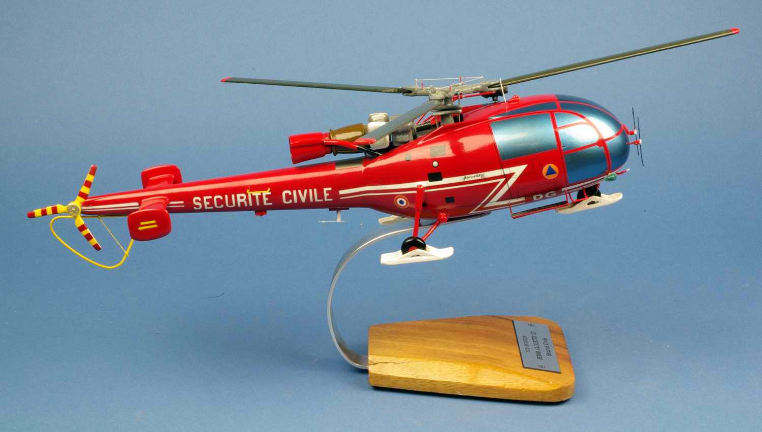 Maquette hélicoptère ALOUETTE 3 SA.16B Sécurité Civile Dragon