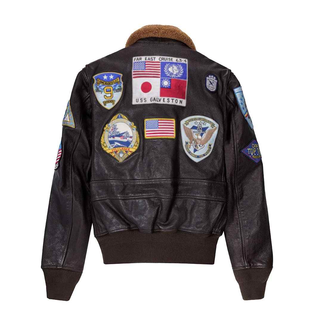 Vue arrière veste blouson topgun NAVY G-1 par Cockpit USA Avirex