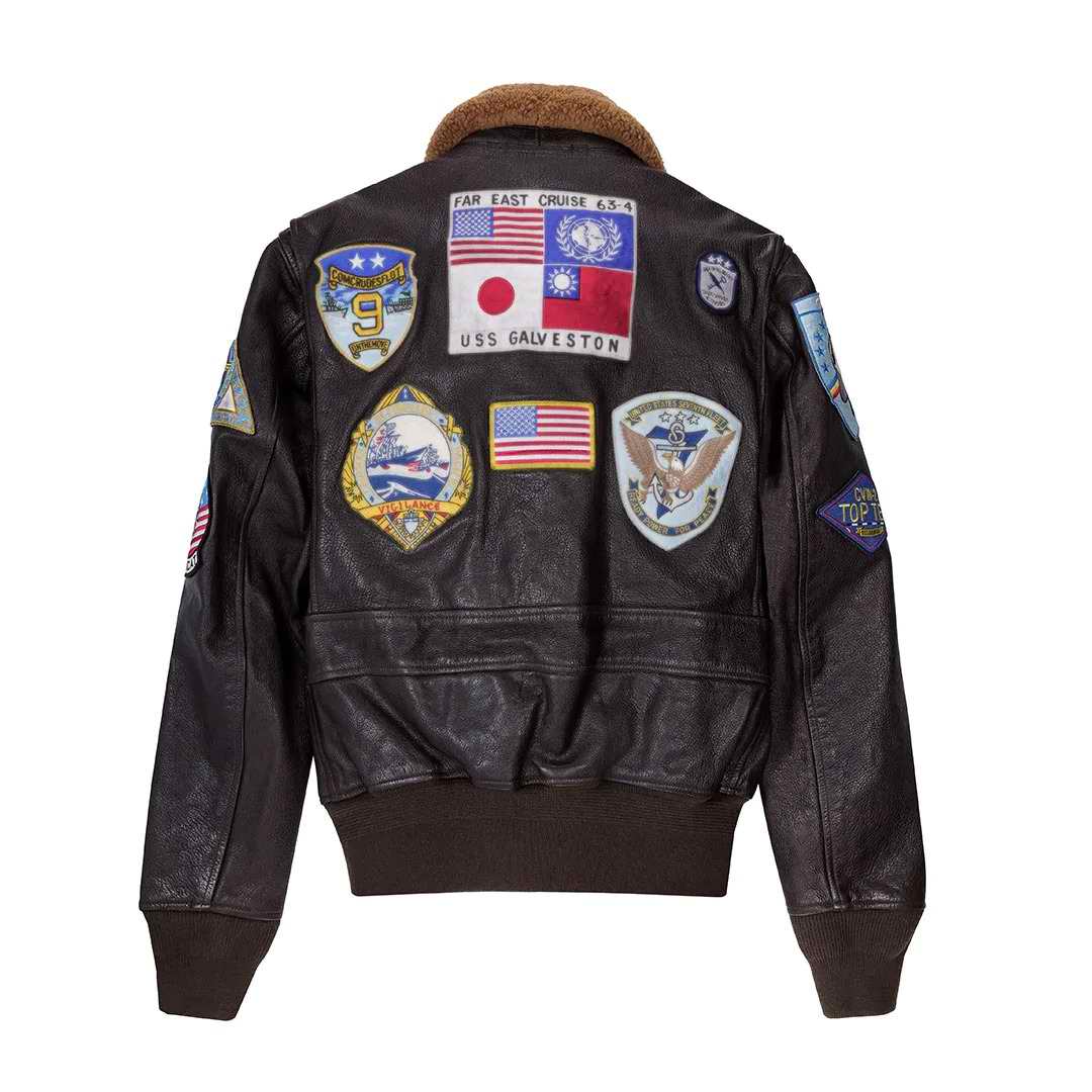 Blouson aviateur cuir Top Gun NAVY G1 COCKPIT 