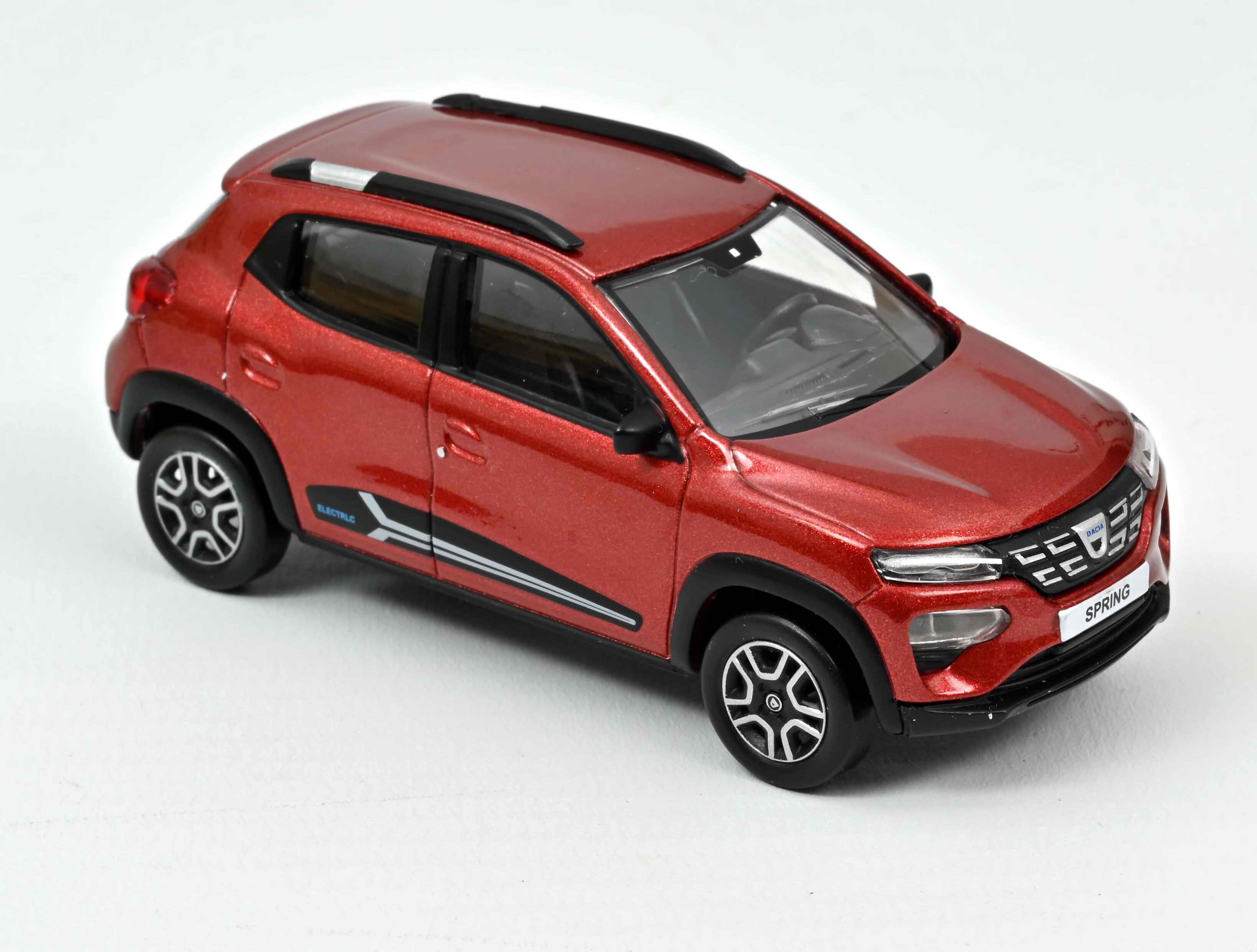 Voiture miniature DACIA Spring Confort 100% Electrique 2022 Rouge Goji NOREV 1/43