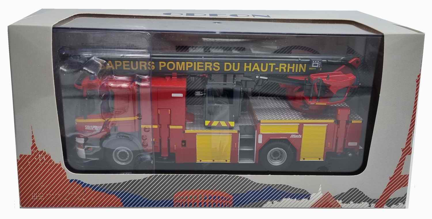 Camion de pompier SCANIA P320 Avec BEA Bras Elévateur Aérien SDIS 68 Metz Haut-Rhin