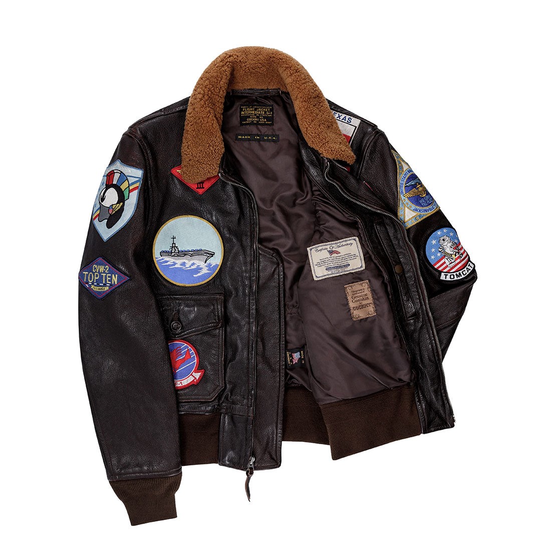 Blouson TopGun ouvert - NAVY G-1 made in USA