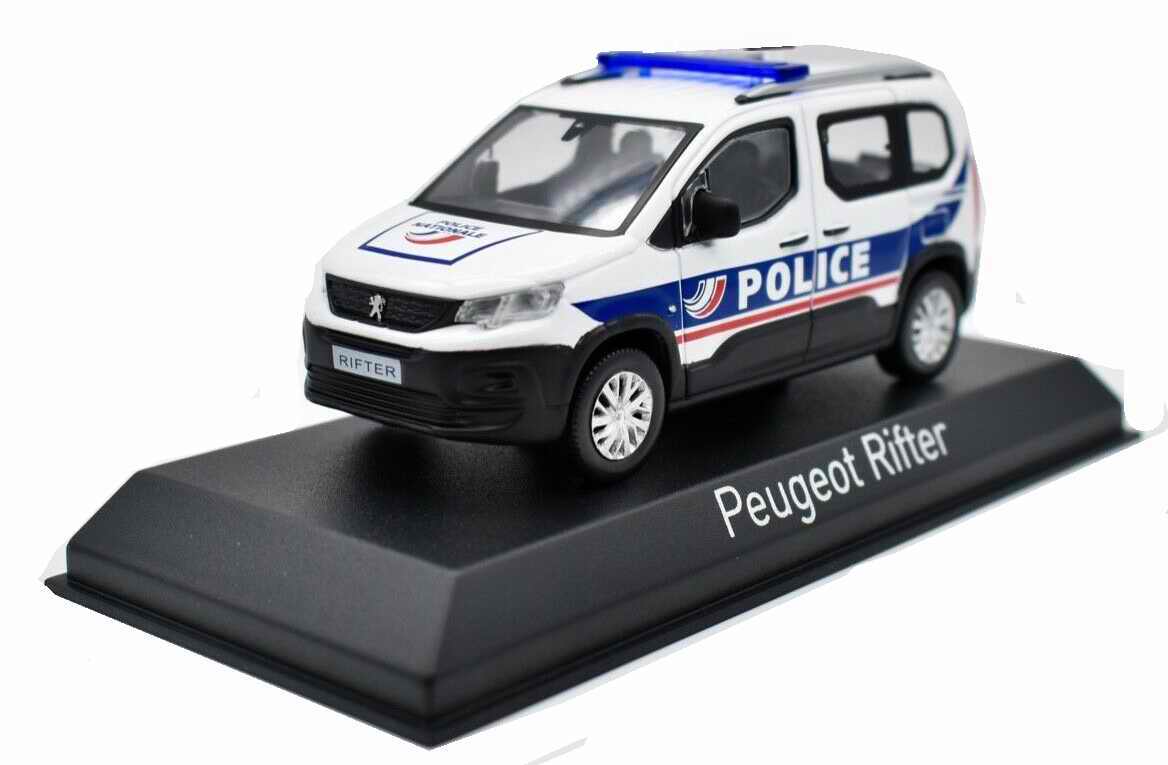 Miniature voiture PEUGEOT Rifter Police Nationale 2019 1/43 Norev