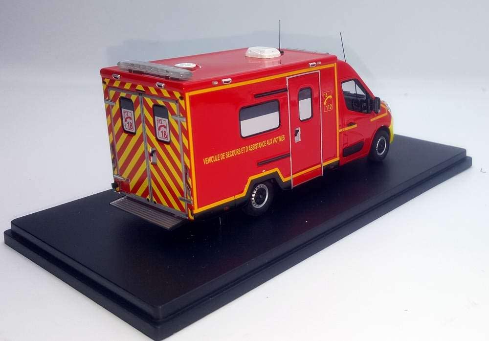 Miniature Camion de Sapeurs Pompiers RENAULT MASTER Ambulance 2014 TIB VSAV 1/43 Alerte