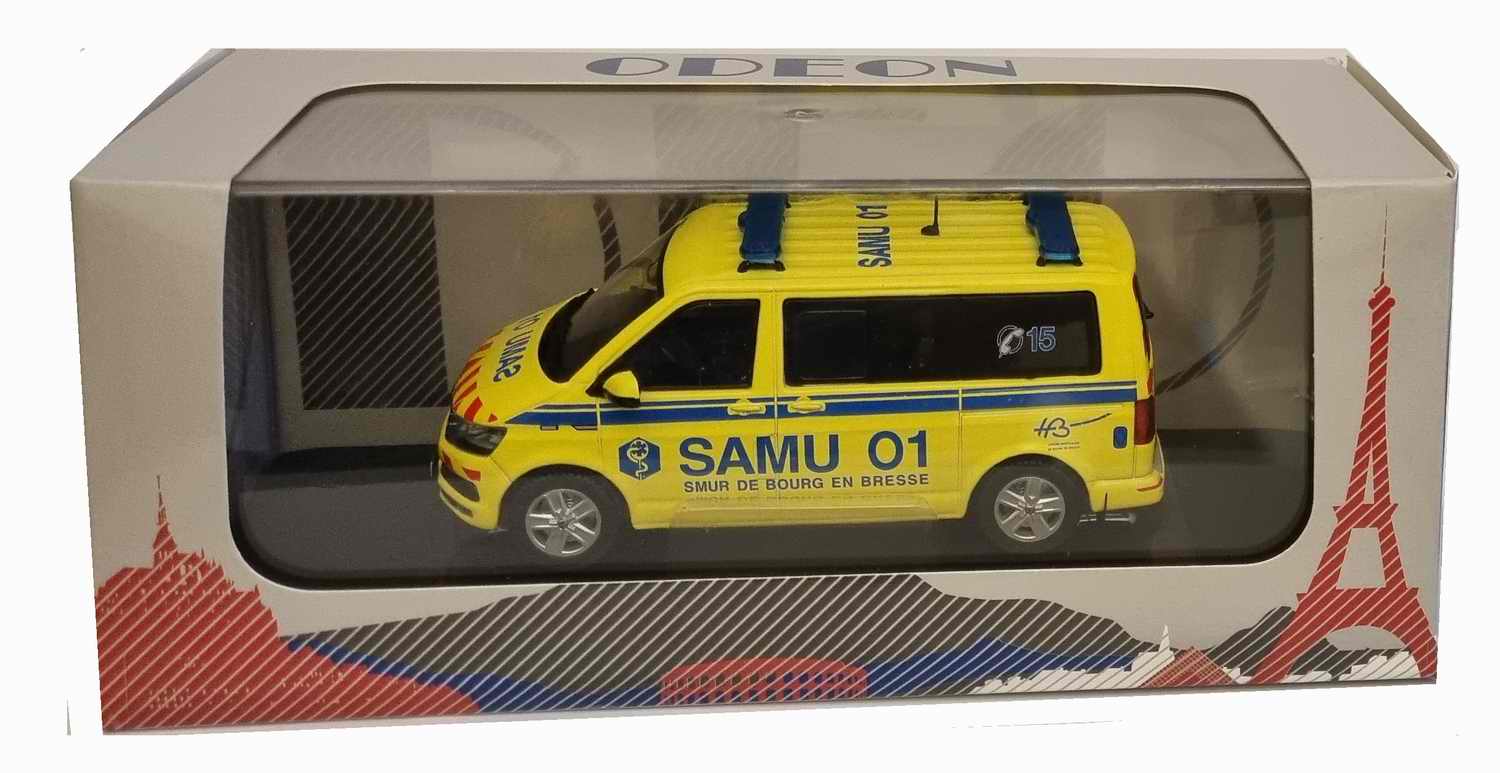 Transporter Van VOLKSWAGENT6 embulence SAMU SMUR 1/43
