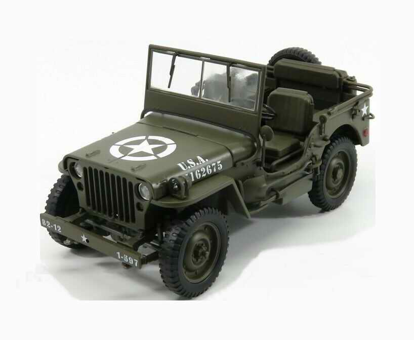 Voiture Jeep Willy en carton brun à construire 22cm Maquette