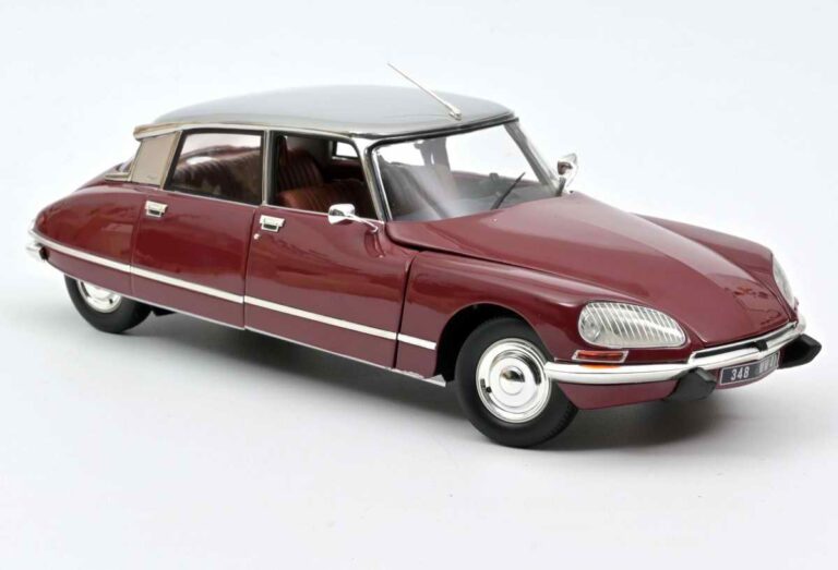 Modèle Réduit Citroën DS 23 Pallas 1972 - Norev 1/43 Rouge Grenade & Argent - Boîte 158078