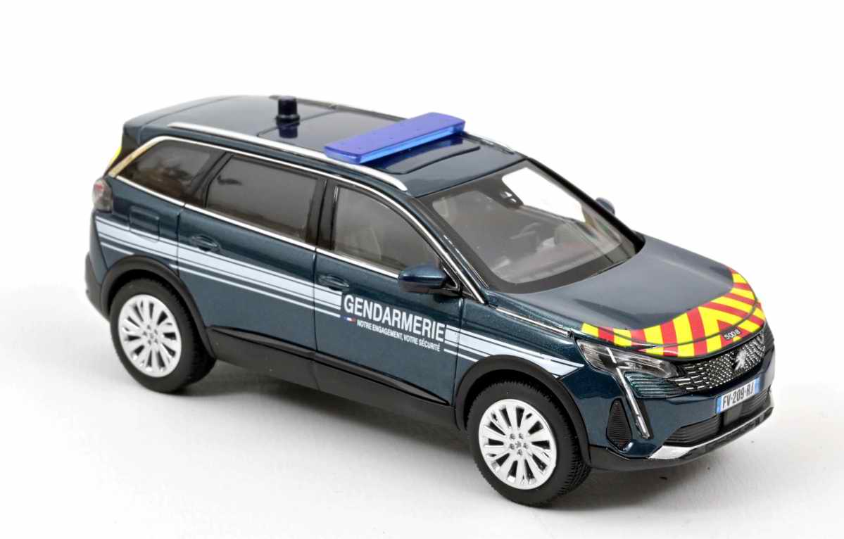 Miniature voiture PEUGEOT 5008 GT Gendarmerie 2021 1/43 Norev