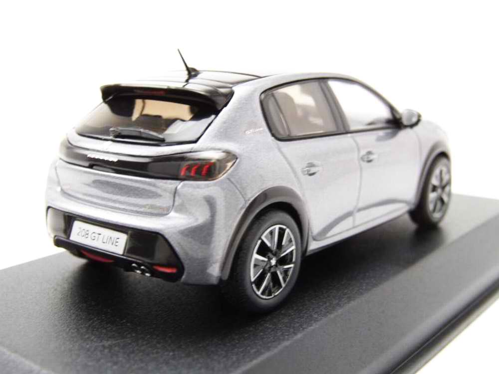 PEUGEOT 208 GT Line 2019 Gris Platinium Voiture de Collection NOREV 1/43