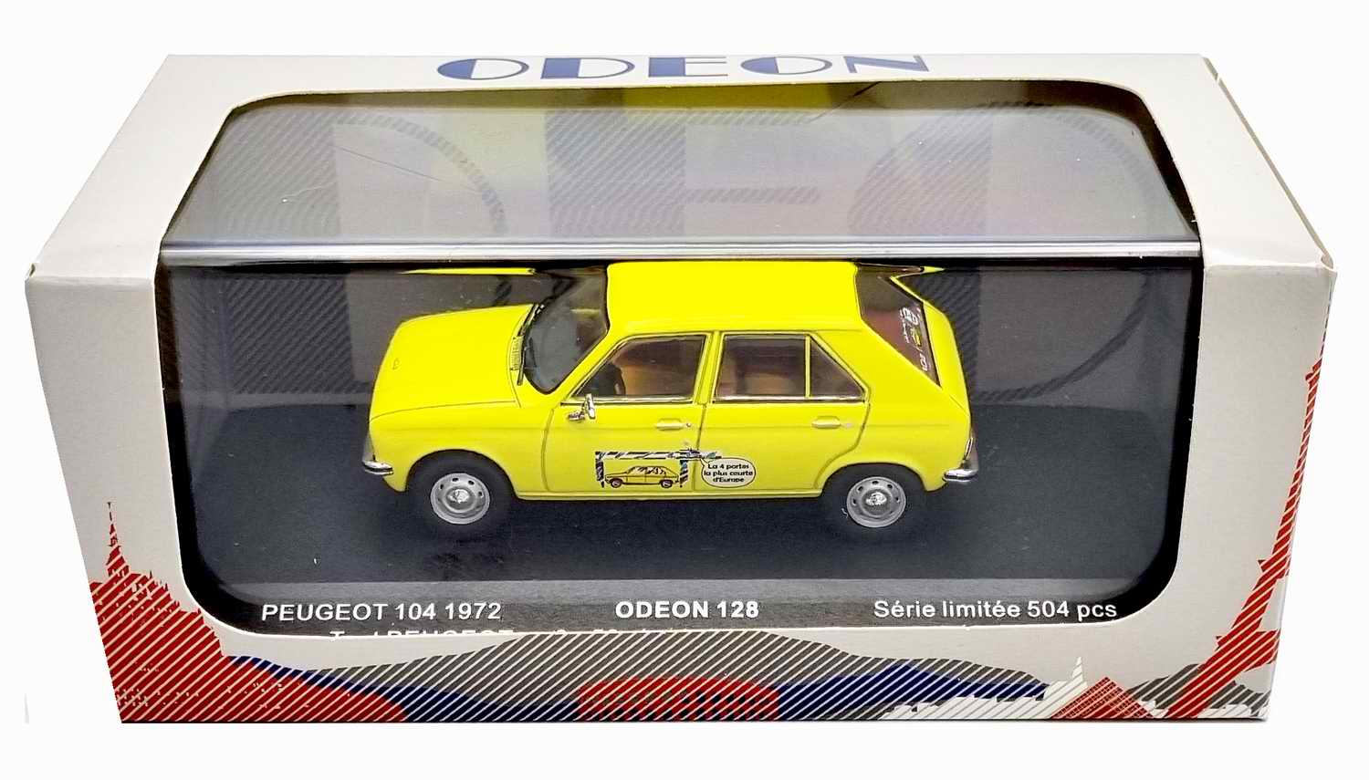 Voiture Miniature Peugeot 104 de 3M58 La 4 Portes La Plus Courte d'Europe 1/43