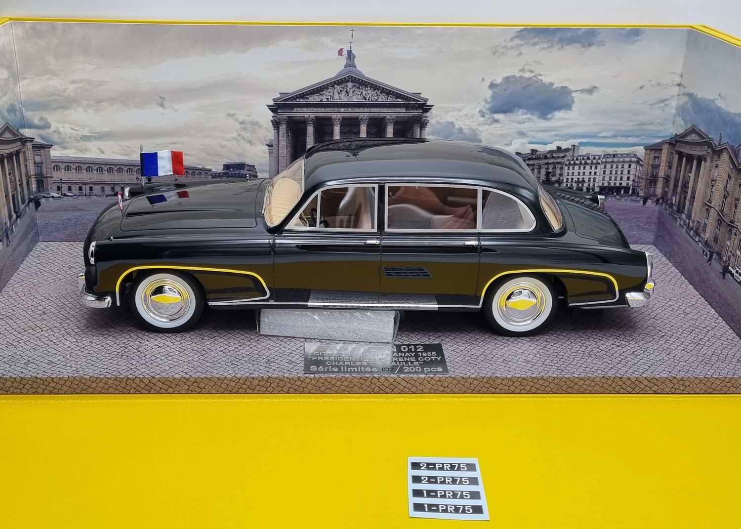 Voiture miniature CITROEN 15/6H Franay 1955 Présidentielle République Française - René COTY et Charles DE GAULLE