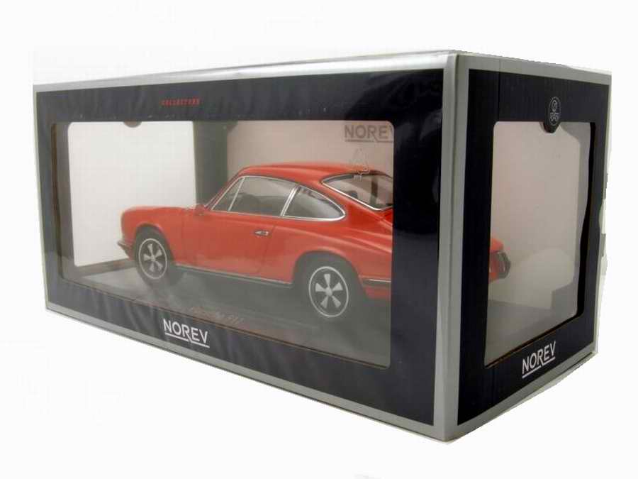 Voiture miniature PORSCHE 911 E 1970 Orange NOREV 1/18