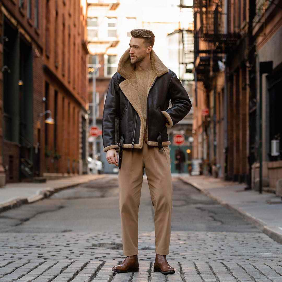 Blouson RAF de la Royale Air Force en peau de mouton COCKPIT AVIREX