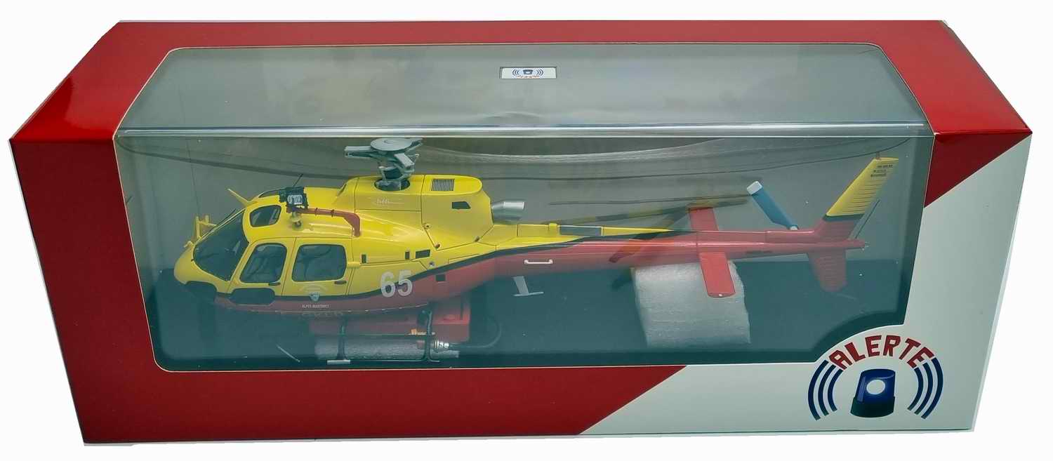 Maquette Hélico Ecureuille AS350 secours Pompiers Sécurité civile 1/43