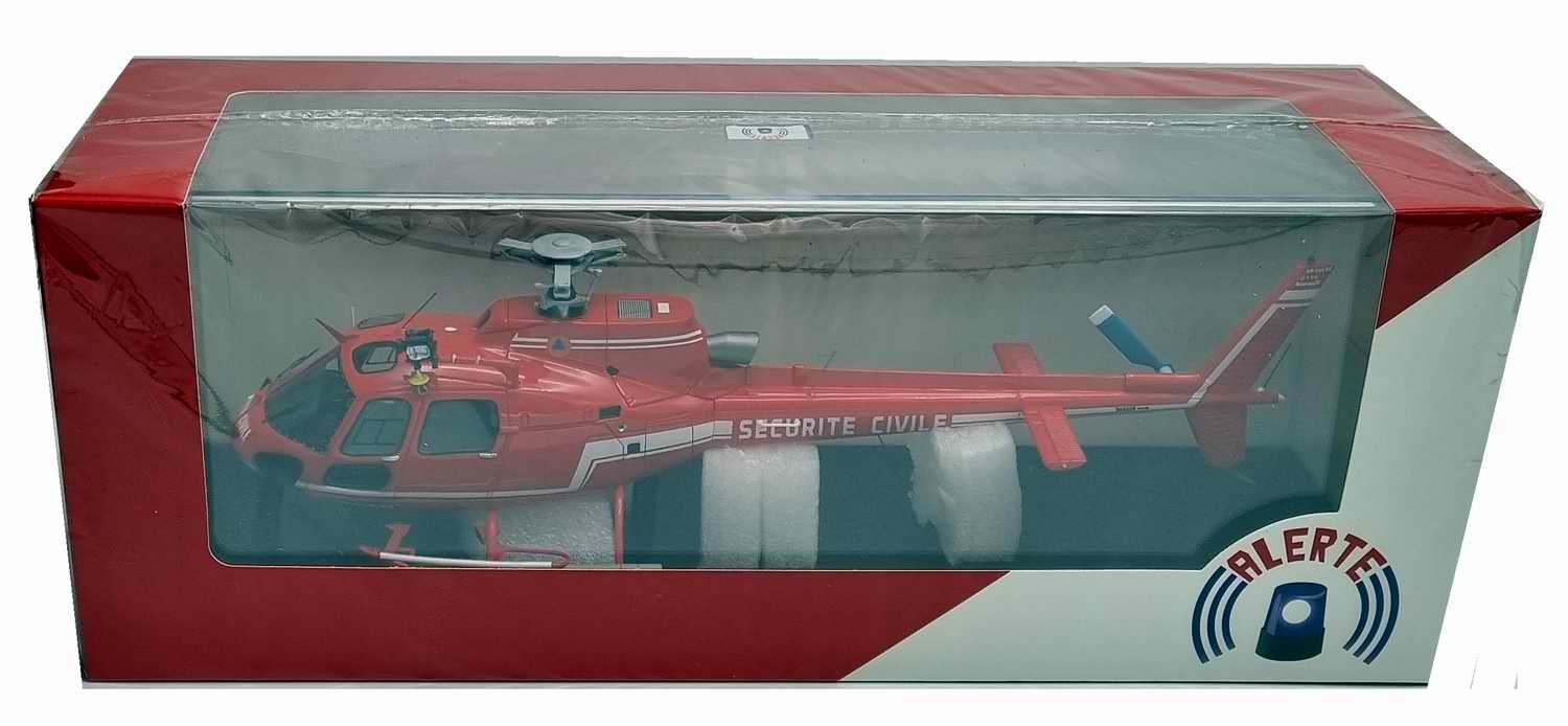 Maquette Hélico Ecureuille AS350 secours Pompiers Sécurité civile 1/43