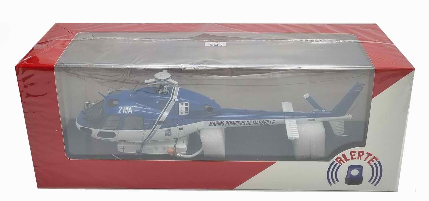 Maquette Hélico Ecureuille AS355 bmpm secours Pompiers 1/43