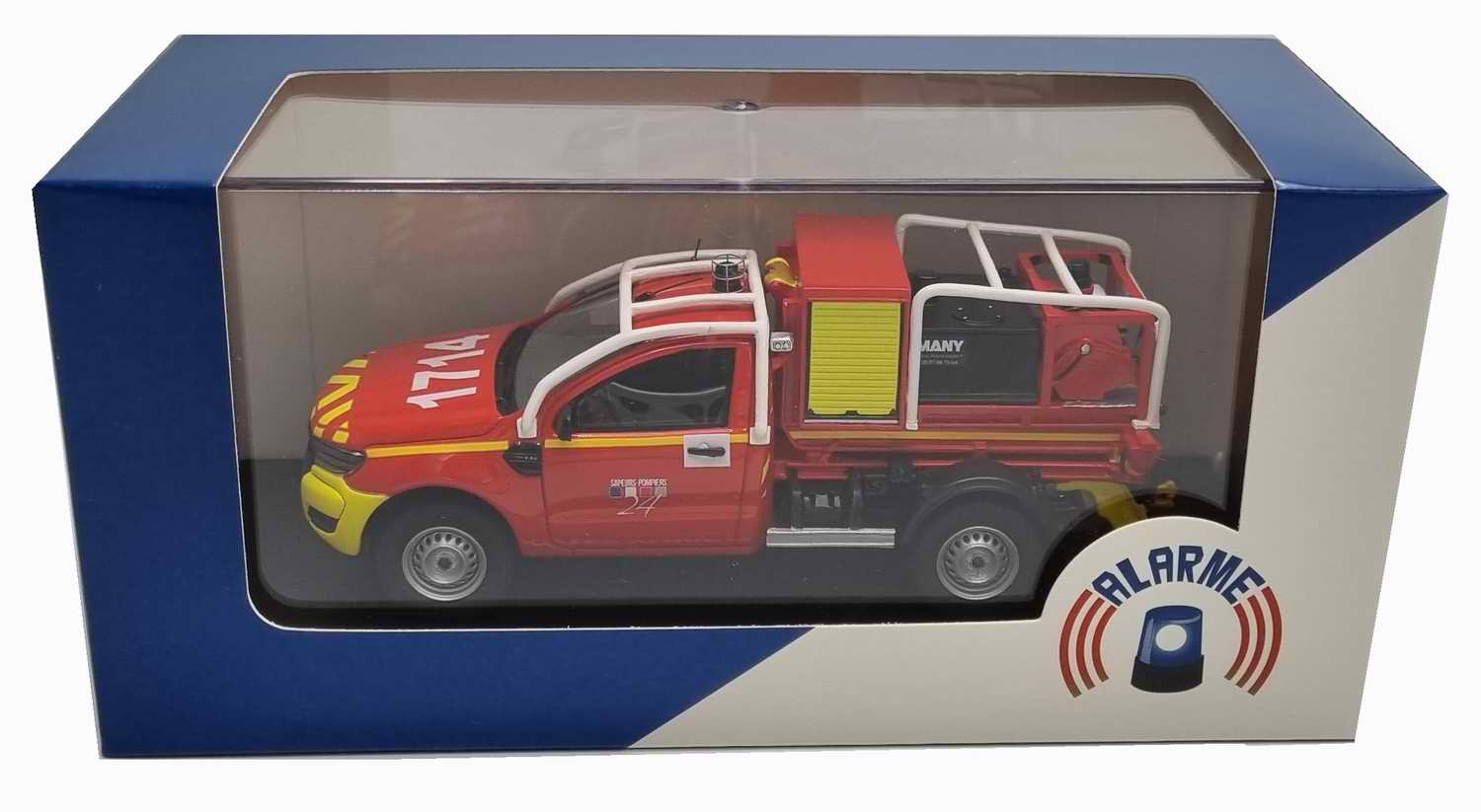 Voiture de Collection FORD RANGER 2016 Sapeurs Pompiers CELLULE CCF MANY SDIS 24 DORDOGNE 1/43