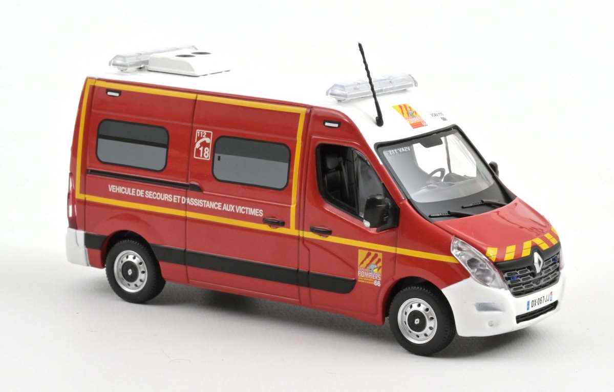 Miniature camion pompiers VSAV véhicule secours à victime 1/43 Norev