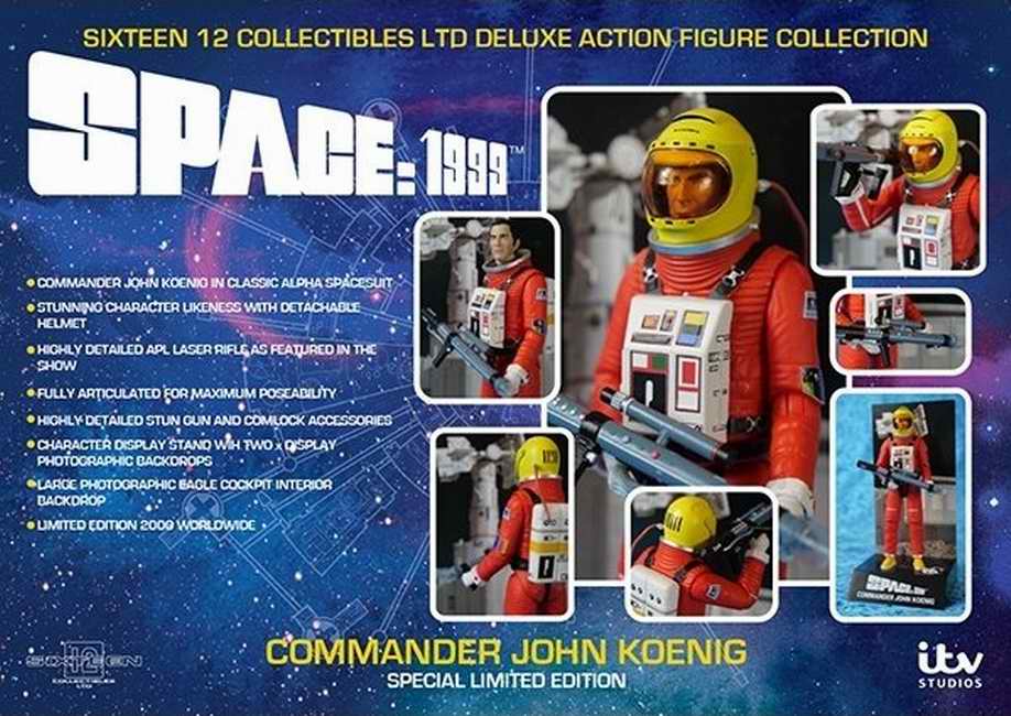 COSMOS 1999 Figurine du Commandant John Koenig en Combinaison Spatiale Alpha fusil laser ALP Edition Limitée 3000 pcs