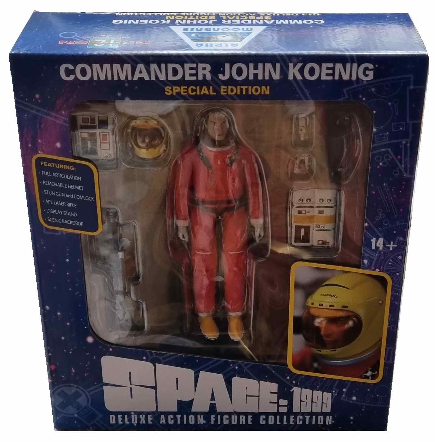 COSMOS 1999 Figurine du Commandant John Koenig en Combinaison Spatiale Alpha fusil laser ALP Edition Limitée 3000 pcs