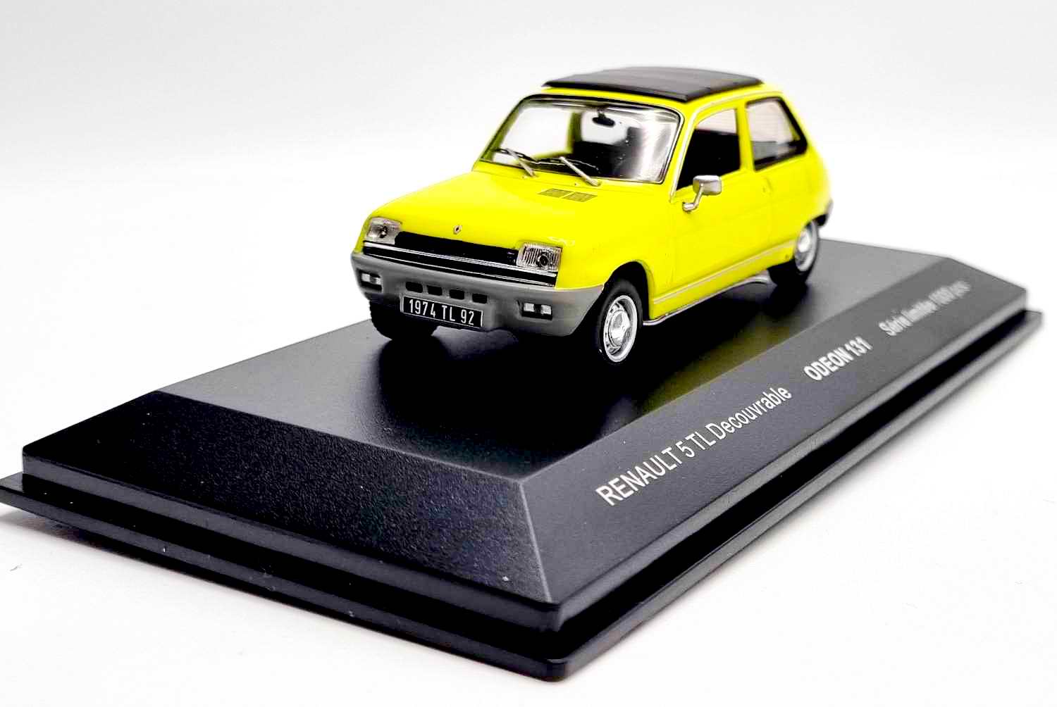 Voiture R5 Miniature Renault 5 TL Jaune Toit ouvrant 1/43