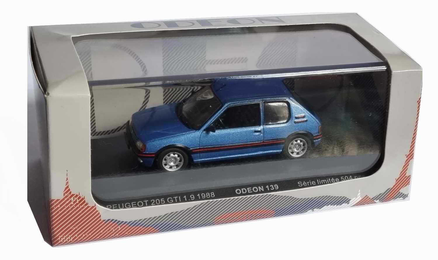 Voiture Miniature Peugeot205GTI 1.9 1/43
